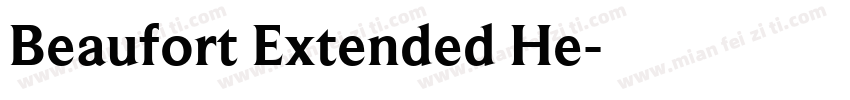 Beaufort Extended He字体转换